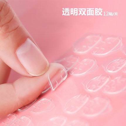 12 PCS/24pcs PER SET untuk fake nails atau false nails glue Lem Stiker kuku Nail sticker Sticker Stiker