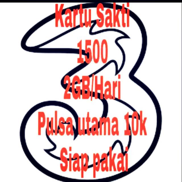 Kartu Perdana Tri sakti 2GB 1K