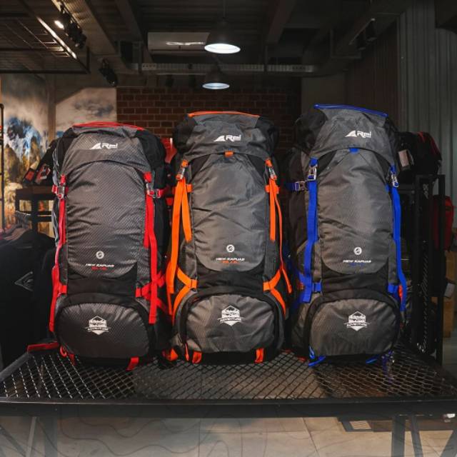 Tas Keril Carrier Rei New Kapuas 60L Original Free Raincover