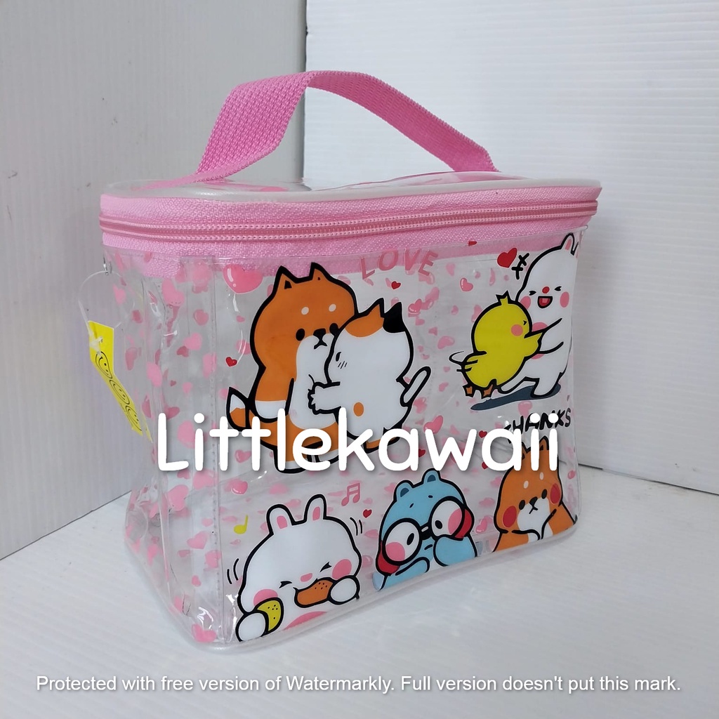 LK/Tas Pouch Mika Karakter Animal Make Up Kosmetik Serbaguna Kotak Atas Wanita Remaja