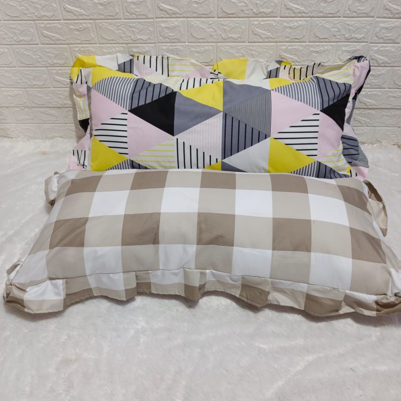 Bantal Cinta Jumbo ( bantal+sarung) sarung bisa di cuci ukuran 45x95