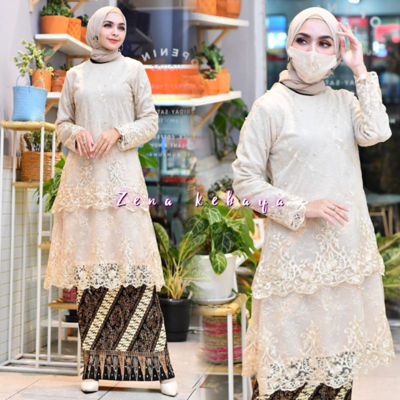 SET KEBAYA TUNIK SHAYRA TUNIK  TINGKAT KEBAYA MODERN KEBAYA PESTA