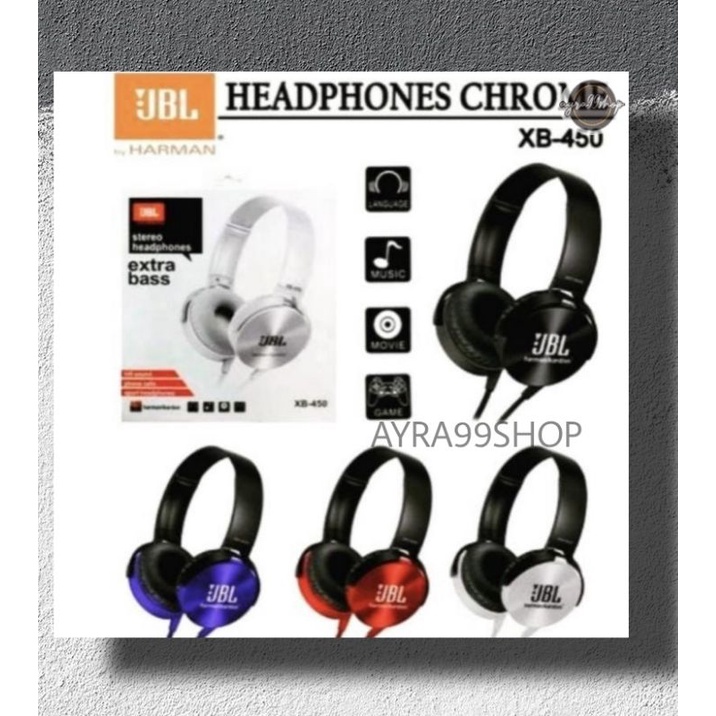 Headset Bando Besar Super Basa XB-450 JBL