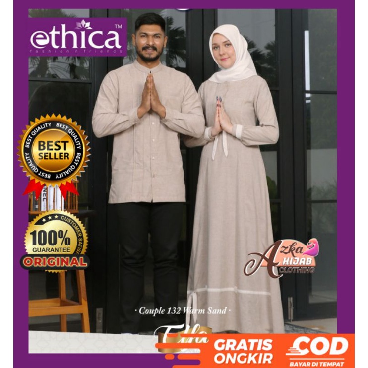 SARIMBIT ETHICA ELFA COUPLE 132 BAJU COUPLE PASANGAN KEKINIAN / BAJU COUPLE KELUARGA / BAJU MUSLIM C