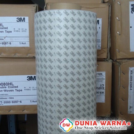 

[120cm x 50m] Double Tape Tisu 3M 9080HL ROLL Perekat Anti Air Tahan Cuaca Sangat Lengket Original