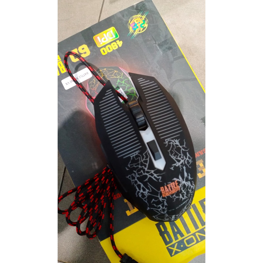 MOUSE GAMING BATTLE X-ONE E-SPORT VX RGB 6D 4800 DPi GAMING MOUSE