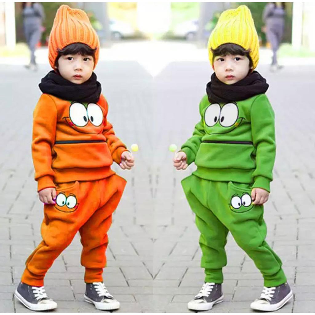 SETELAN SWEATER ANAK MOTIF KERROPI 1-5 TAHUN SWEATER ANAK SETELAN ANAK BAJU ANAK TERBARU