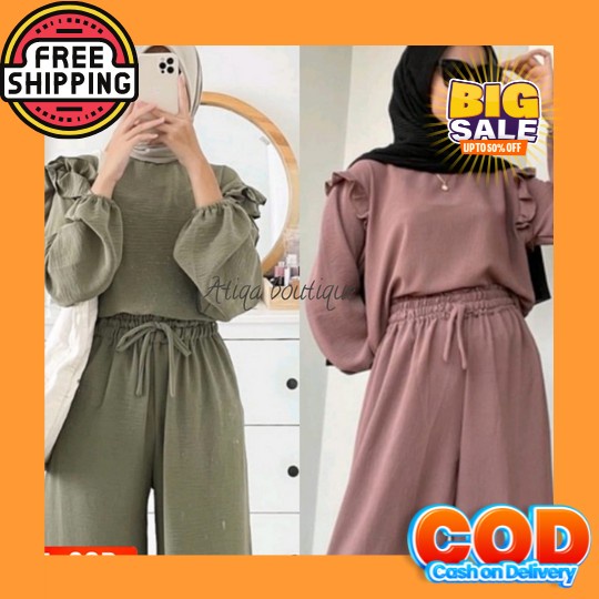 One Set Daily Kekinian / Setelan Wanita / Oneset Daily Set Kemeja Baju Terbaru Ruby Oneset | Ruby Cr