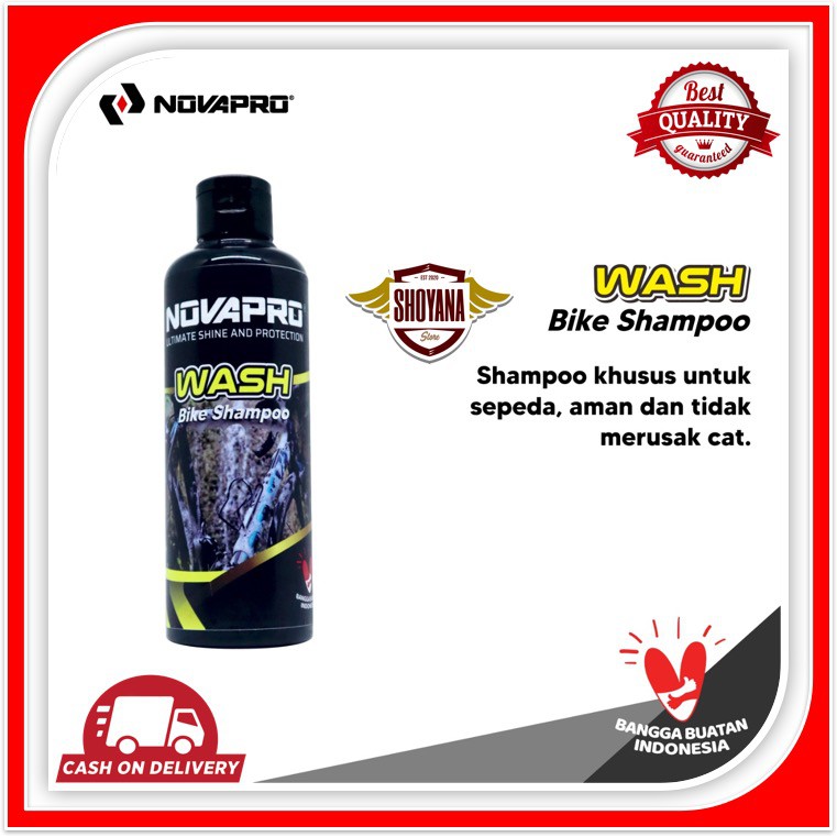 NOVAPRO WASH 250 ML SHAMPOO BIKE KHUSUS UNTUK MENCUCI SEPEDA