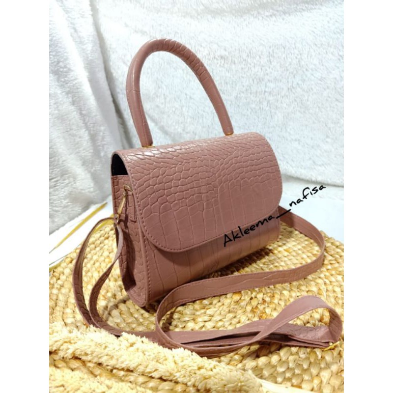 TAS SELEMPANG CROCO LISA KEREN DUA TALI