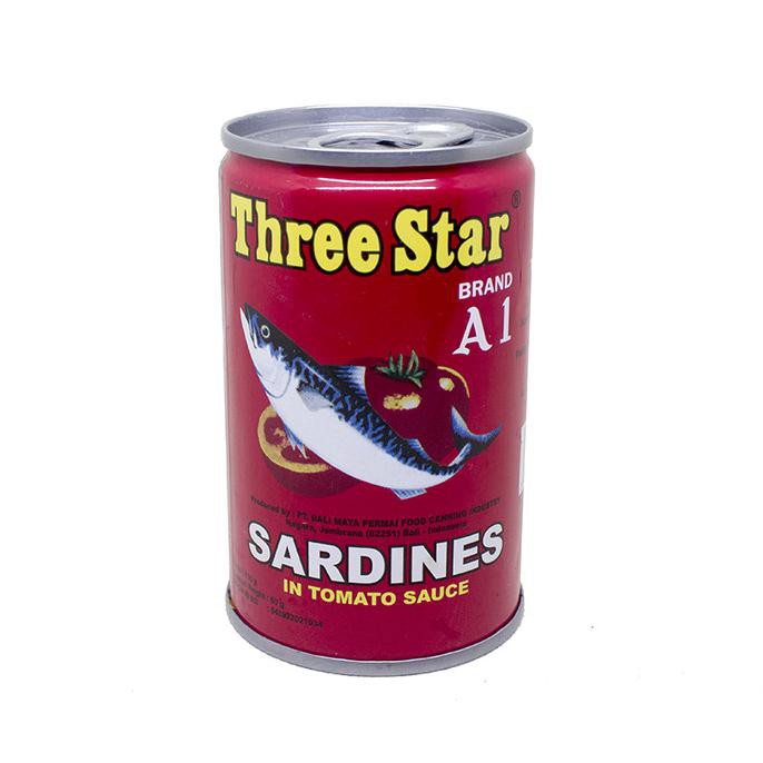 

Paket 6 Pcs Three Star Sarden mini saus tomat Makanan Kaleng 155 g