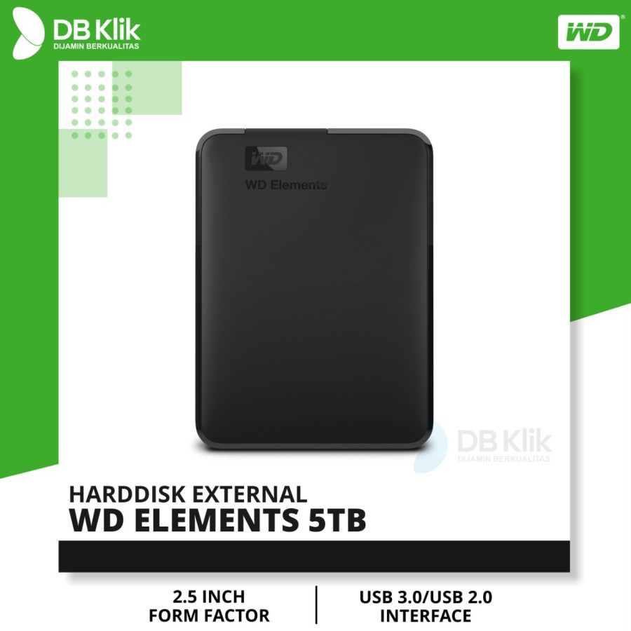 Harddisk External WD Elements 5TB 2.5 Inch