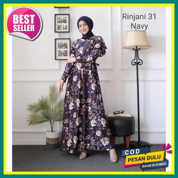 Baju Gamis Wanita Remaja Terbaru 2022 Model Kekinian Bahan Brukat Tile Modern Pesta Kondangan Mewah 