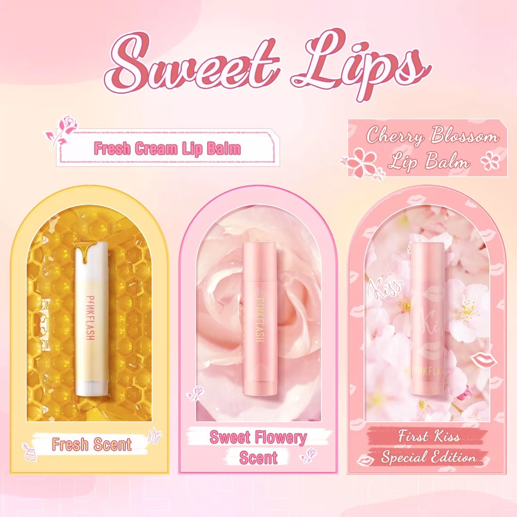 Pinkflash OhMyFresh Natural Cream Lip Balm Pinkflash Lasting Moist Soft Lips Moisturizing Menutrisi Bibir - L03#2