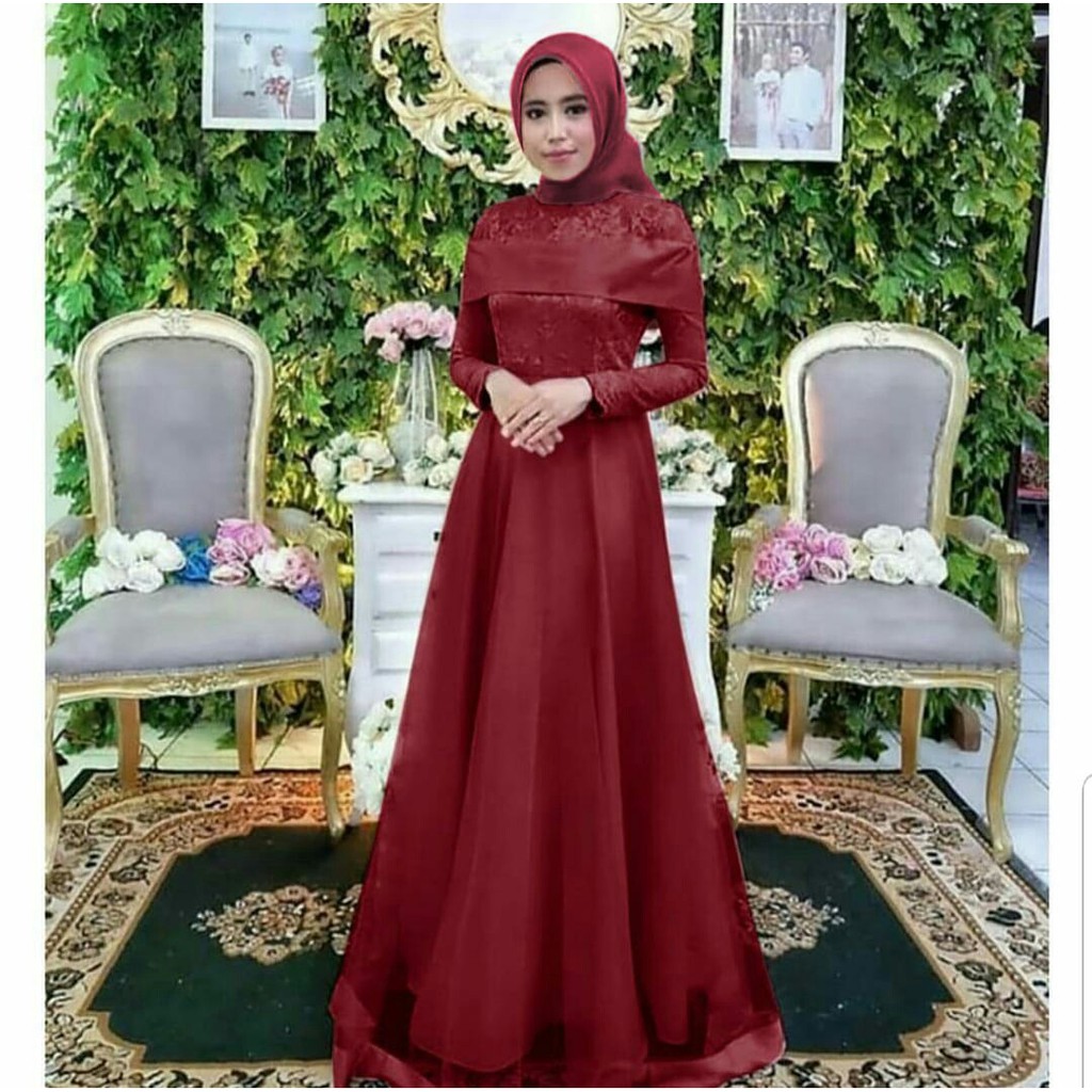 (FlashSale) Maxi Serela (6 warma) Satin Velvet + Brukat Prancis Real Picture !!!