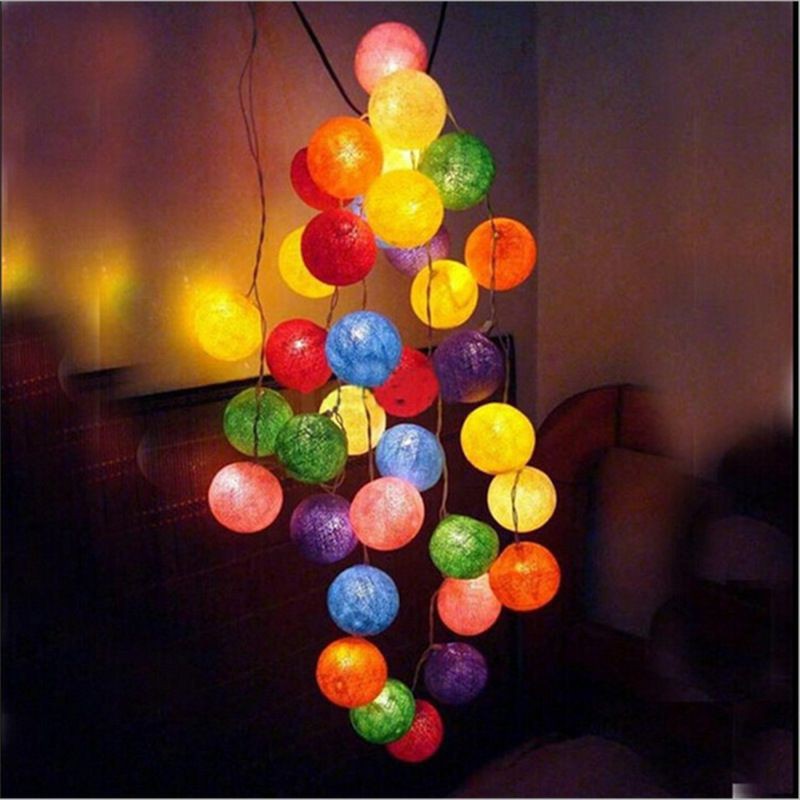 Lampu Natal Bola 4 cm isi 10 Lampu LED Murah Twinkle Light Dekorasi Pesta Lampu Christmas Light