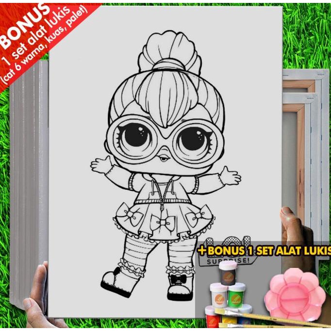 

Kanvas Lukis Anak LOL Surprise 30x40 cm Bonus 1 Set Alat Lukis MEL1042
