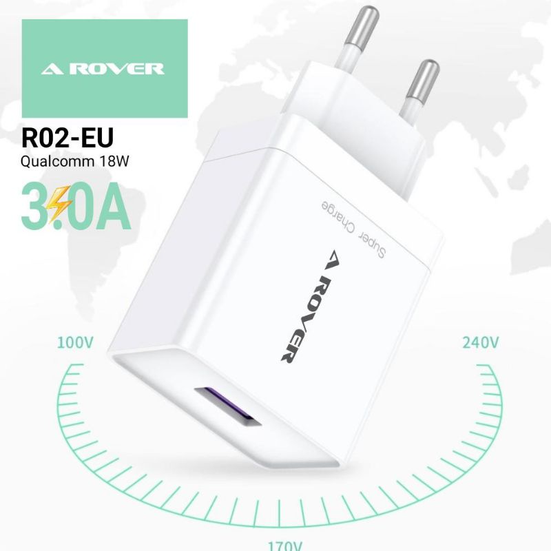 Charger Fast Charging《AROVER R02》Grosir / Cod - Free Kabel Data