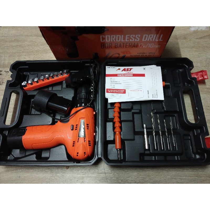 BOR CORDLESS DRILL AST 12V / BOR BATERAI 10MM