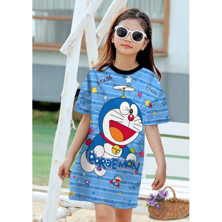 RILLO - DASTER ANAK PEREMPUAN MOTIF FULL PRINT / DRESS UMUR 1-8 TAHUN