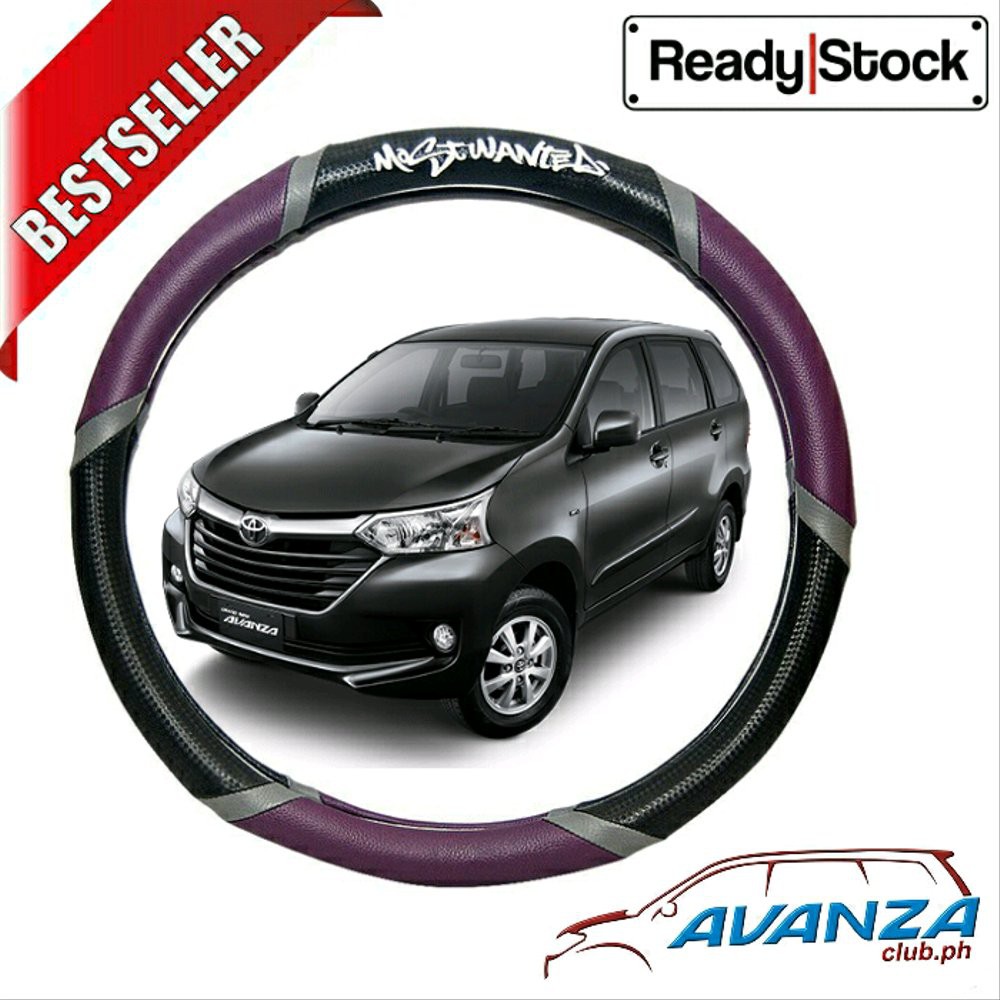Ready Stock Cover Stir Mobil Toyota Avanza Universal Ungu Kom Hitam Shopee Indonesia