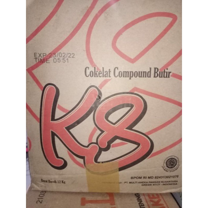 Meses coklat compound butir K8 100gram