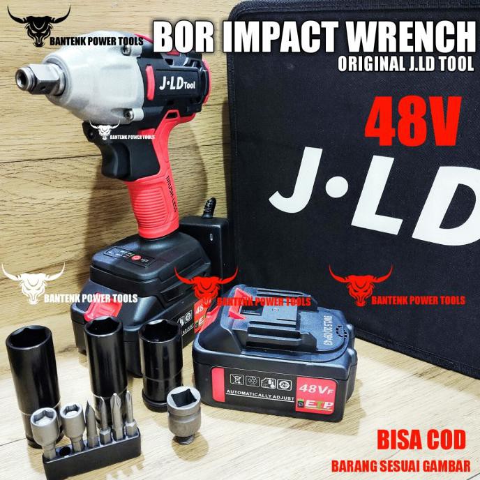 ✅Harga MESIN BOR BATERAI WRENCH 48V MERAH JLD TOOL. BOR BUKA PASANG BAUT RODA