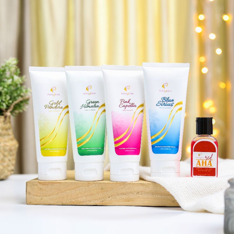 PARASSONA BODY LOTION WHITENING / DAY LOTION DOSTING / NIGHT LOTION DOSTING / AHA SERUM DOSTING / RE
