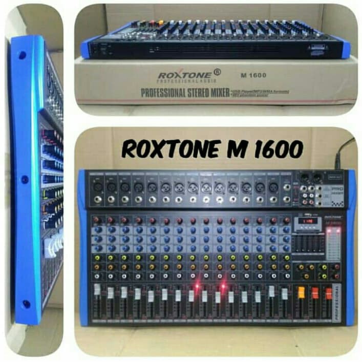 Limited Mixer Audio Roxtone M1600 M 1600 USB Equalizer efect 16channel