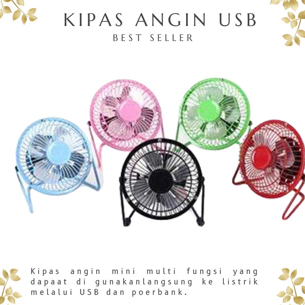 Best Seller!! Kipas Angin USB Bahan Besi Free Bubble USB Mini Fan Merek Yazuho