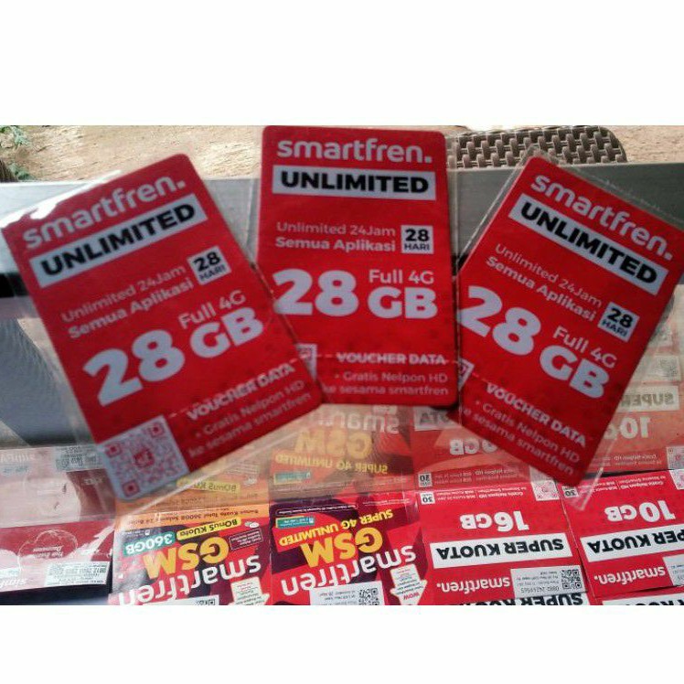 Voucher Smartfren Unlimited 28 Hari Fup 1GB/Hari