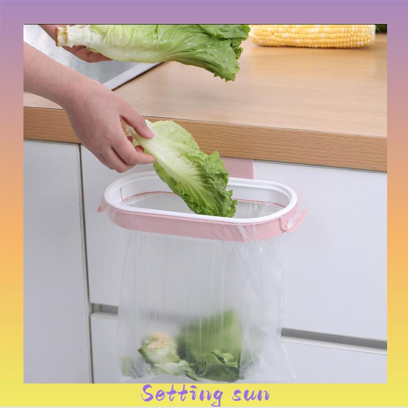 [COD Ready Stock] Tong Sampah Gantungan Dapur Dengan Penutup / Trashbag Holder With Lid / Sampah / Trashbag TN