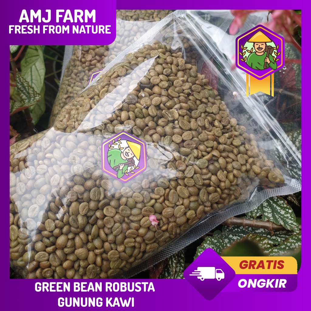 

Korzaln Kopi Robusta Pilihan 1 Kg Original Quality Green Bean / Biji Kopi Mentah Amj Farm
