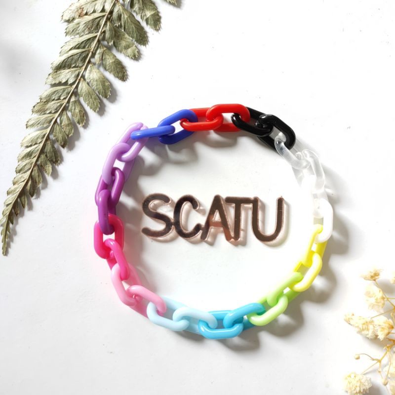 Rantai Akrilik Oval Kecil (Harga Per10pcs)