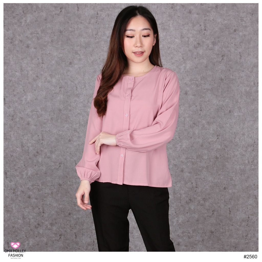 (COD) OH Fashion Misha Button Blouse Shirt #2560