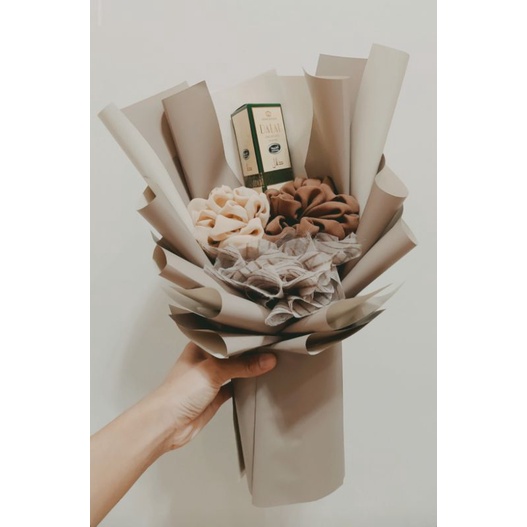 BUKET HIJAB/BUNGA/SNACK/SET DAPUR UK KECIL SEDANG BESAR