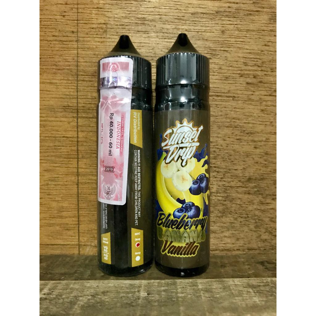 Liquid Sunset Drip Strawberry Vanilla mix berry donut blueberry banana mixberry vape pita cukai rv