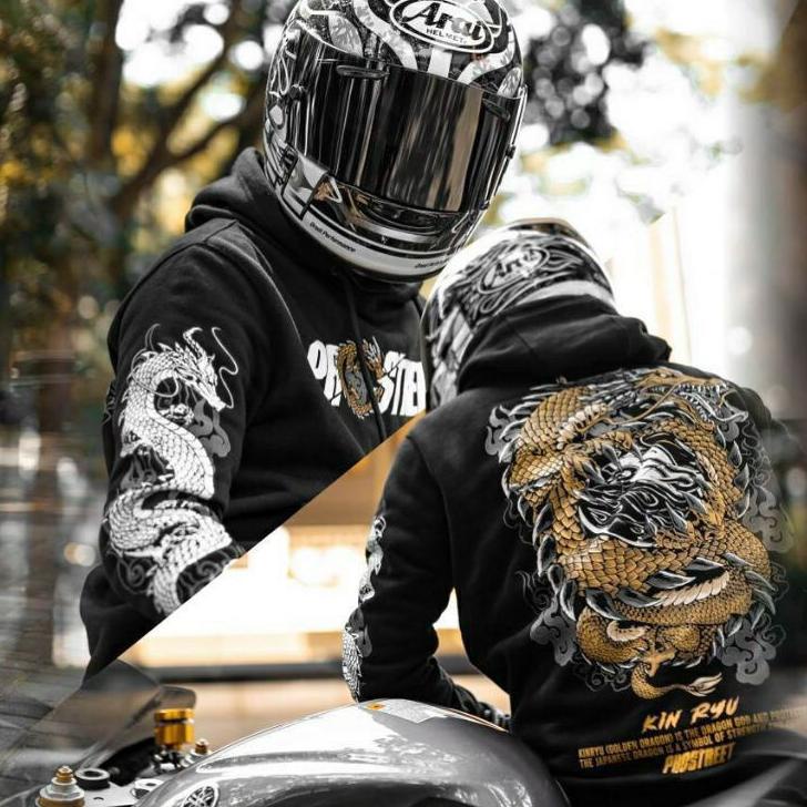 SALEE!!!!.. TURUN HARGA ! HOODIE PROSTREET KIN RYU BLACK NEW / JAKET SWEATER HOODIE SUNMORI PROSTREE