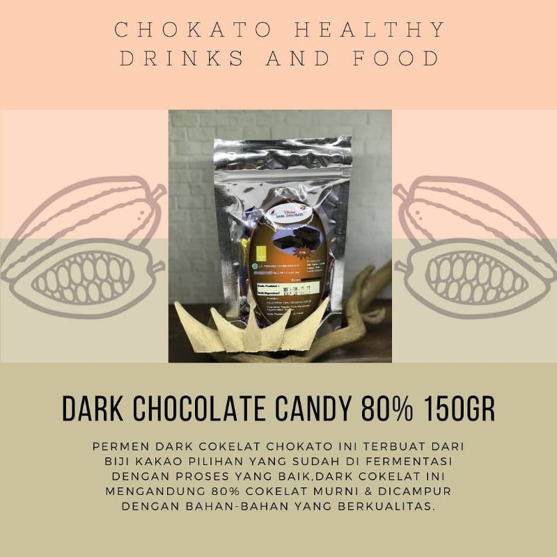 

Dark chocolate candy 80% 150g