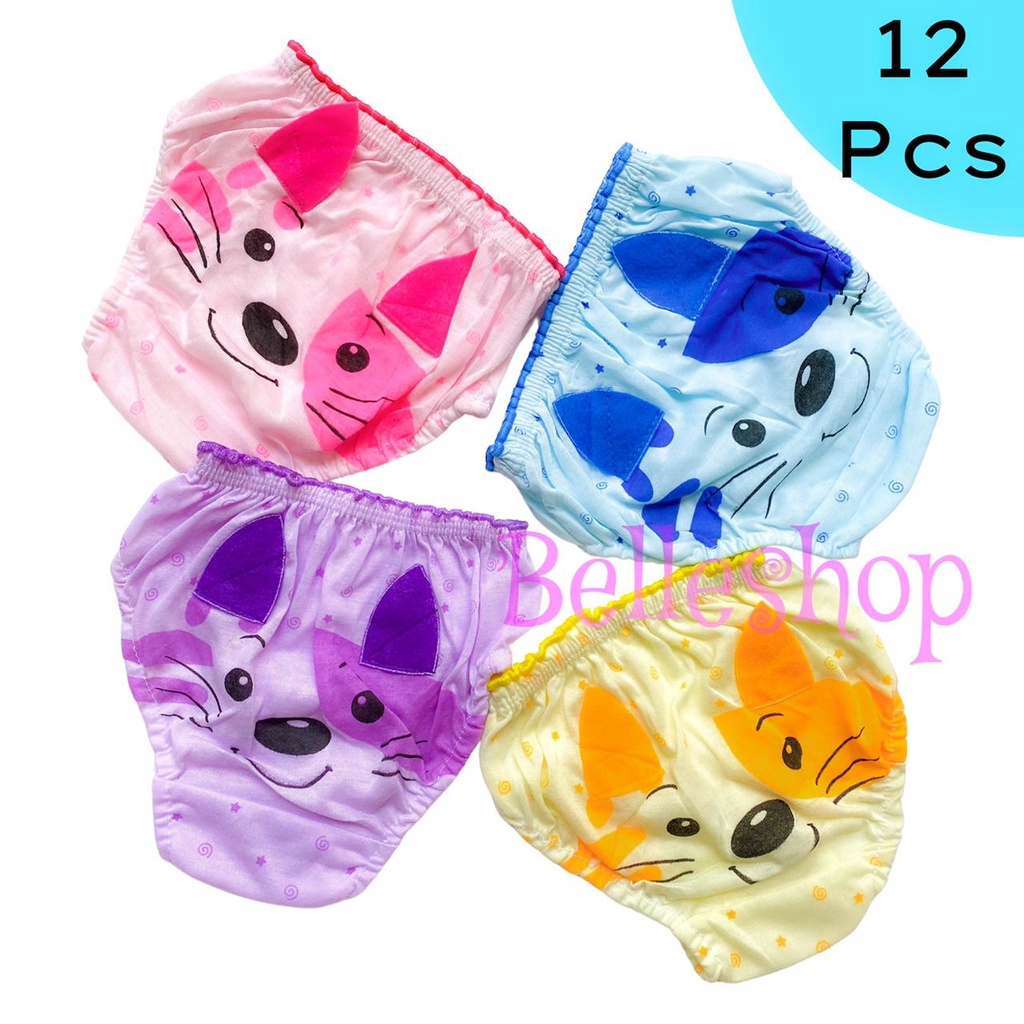 12 PCS CELANA DALAM ANAK PEREMPUAN  MOTIF BONBON MURAH