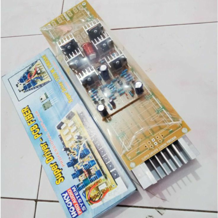 Kit Driver Super Power Amplifier 1500W PCB final 10 set Fiber Plus Heatsink 2u 30cm