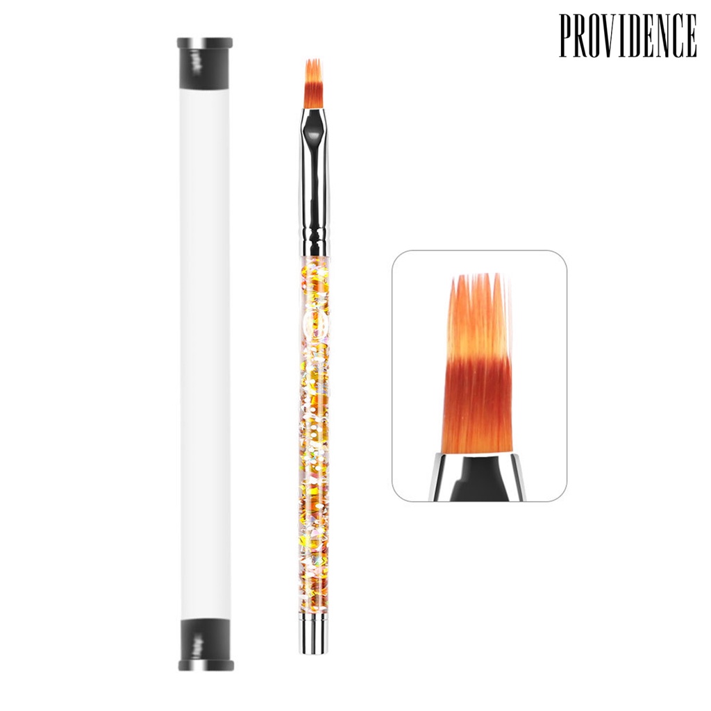 Providence Nail Art Brush Reusable Flat Head Nylon DIY Design Nail Drawing Brush for Beauty