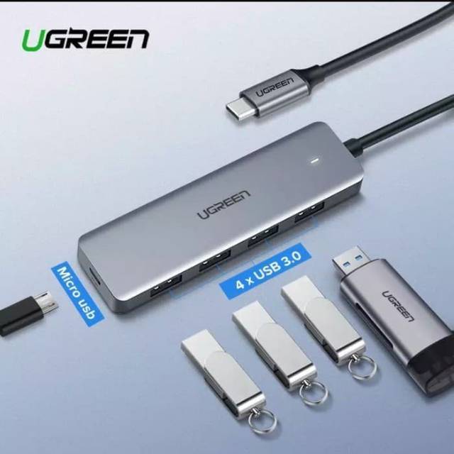 Ugreen Usb Hub Type C 4 Ports Original Ugreen Splitter Usb Hub 3.0 Tipe C High Speed