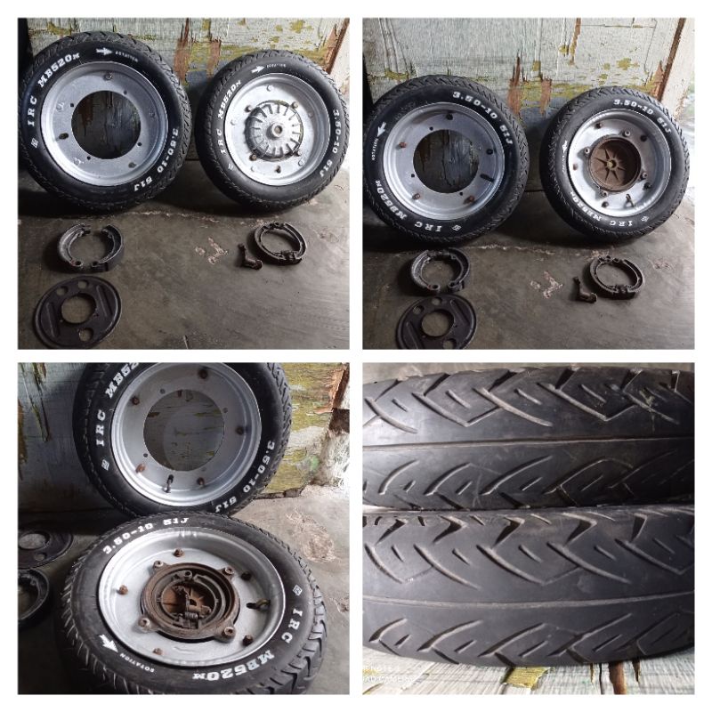 Velg ban satu set lengkap r10 ring 10 vespa super sprint ps dll original velg banci