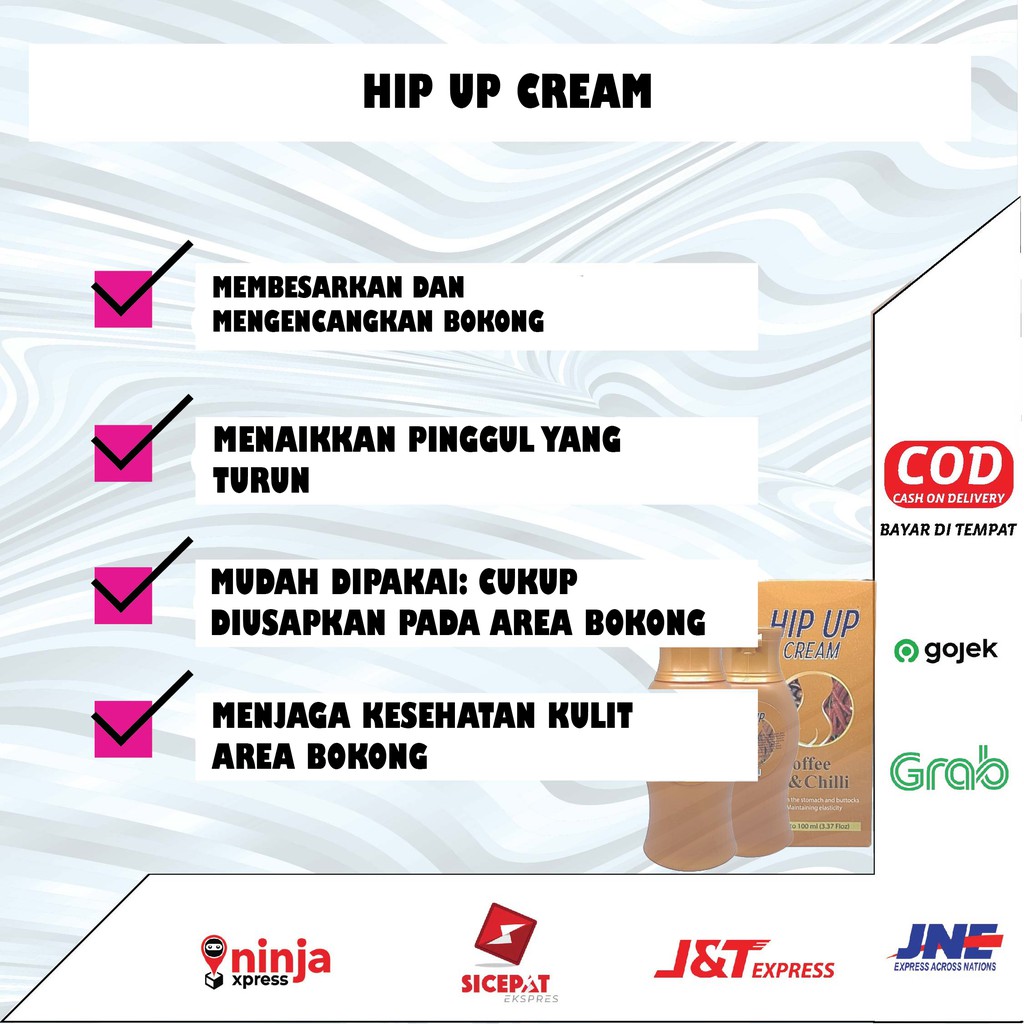 Krim Herbal Pembesar Pengencang Pemutih Pantat Bokong Alami Hip Up Original BPOM HPC3