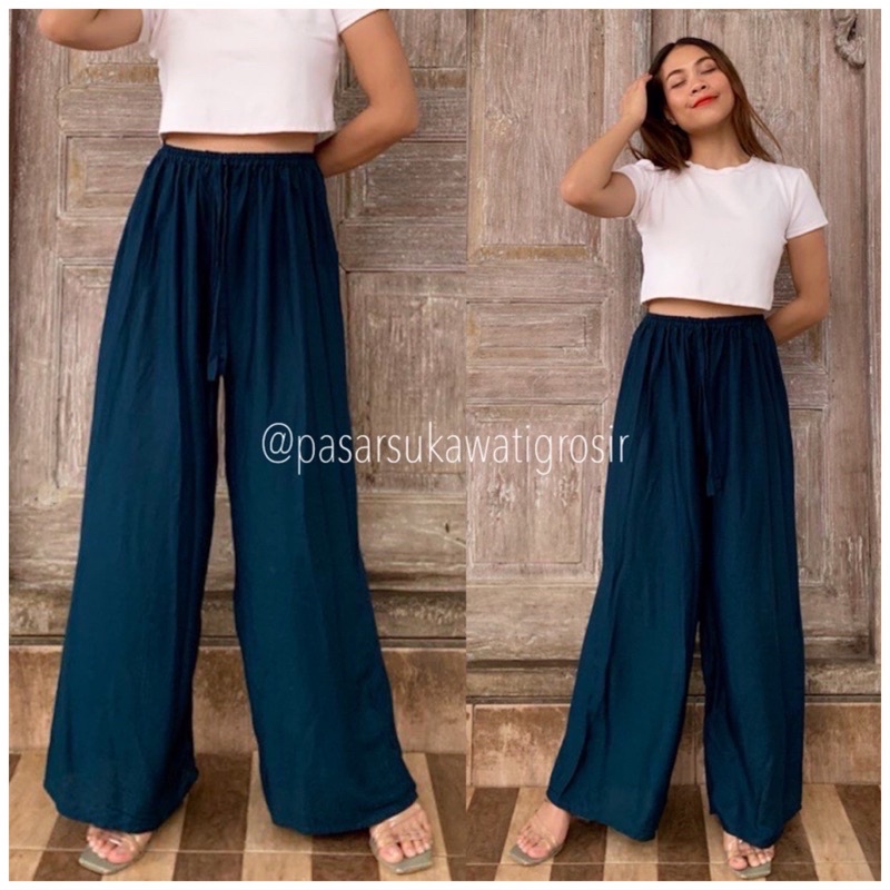 CELANA KULOT PANJANG RAYON POLOS BASIC ADEM JUMBO XL