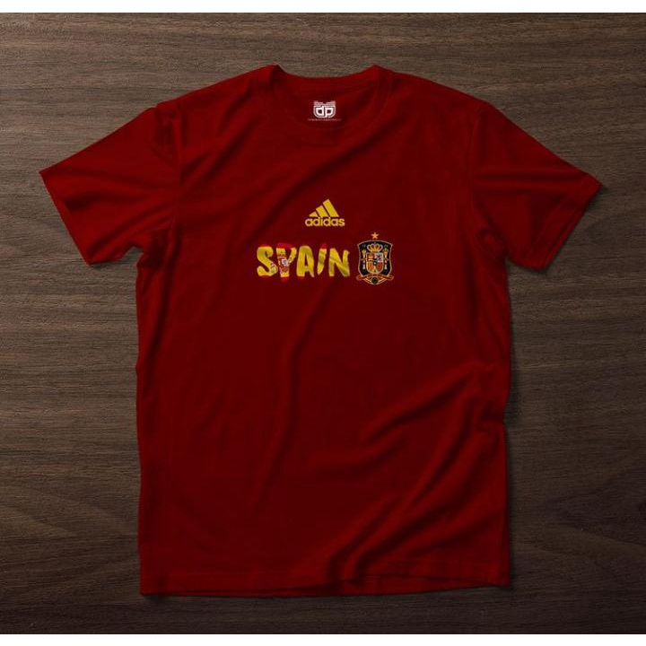 BAJU KAOS T-SHIRT DISTRO KEREN SPESIAL EURO 2021 SPANYOL PRIA WANITA BAHAN COTTON COMBED 30s