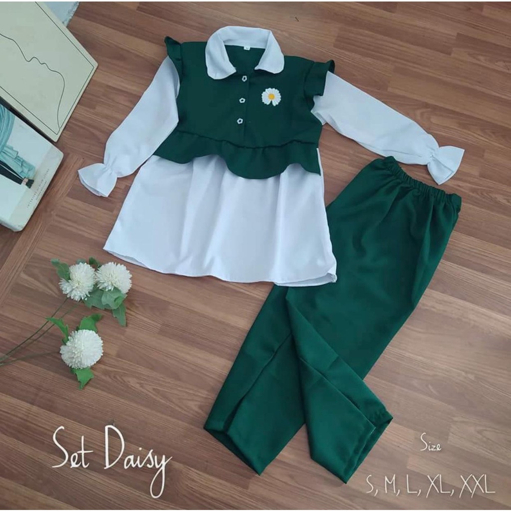 COD - SETELAN ANAK PEREMPUAN USIA 1-5 TAHUN // SETELAN ANAK PEREMPUAN TERBARU MOTIF DAISY BISA PILIH WARNA