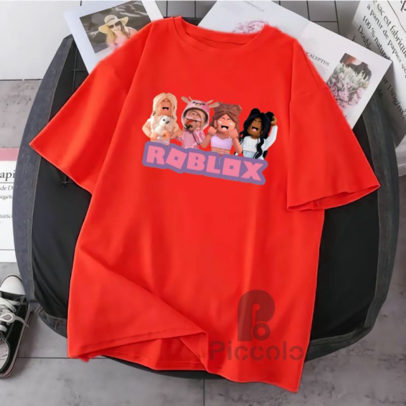 baju kaos anak anak roblox gril /kado ulang tahun bahan premium (free nama anak)