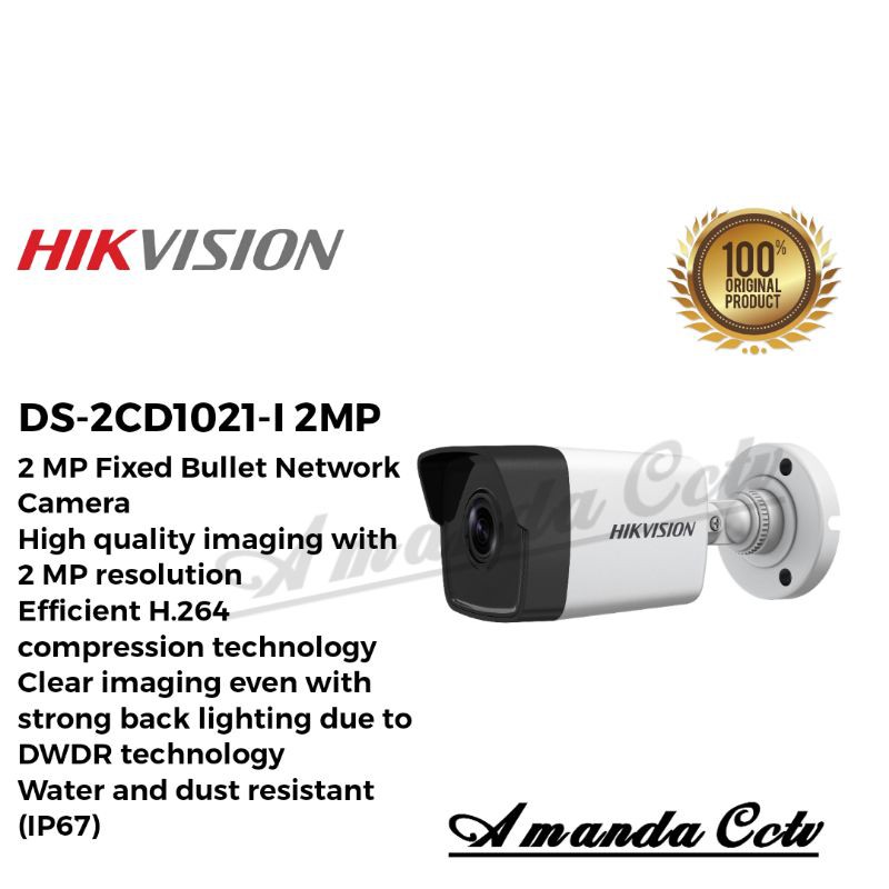 Hikvision IP Camera Hikvision 2MP DS-2CD1021-I Outdor Original